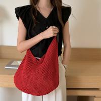Bolso de hombro, bolso de punto ahuecado, bolso de hilo de algodón, bolso de mano de ganchillo, bolso de paja de playa bohemio de gran capacidad para estudiantes - details 5