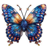 Rompecabezas de Madera con Imagen de Mariposa Alivio del Estrés para Adultos - details 2