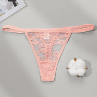 Tanga sexy de encaje Amazon transfronterizo de cintura baja europea y americana para mujer, ropa interior de comercio exterior de una cuerda para mujer, talla grande - details 1