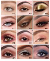 Juego de lápices para sombra de ojos, 12 piezas, maquillaje mate, resistente al agua, barra abrillantadora, crayón, MOCA del desierto, color Beige y dorado - details 6