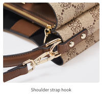 FOXER-Bolso cruzado de cuero sintético para mujer, bandolera con estampado de cubo - details 10
