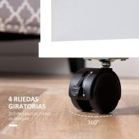Armario de Ropa con Ruedas Organizador de Ropa de Dormitorio de 120x40x128cm en Negro - details 13