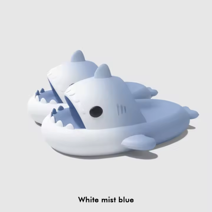 Arcoíris cambio gradual niños tiburón zapatillas geniales lindo de dibujos animados antideslizante sandalias de bebé - 1