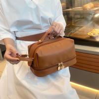 2025 nueva bolsa de cosméticos impermeable portátil de gran capacidad de doble capa, conveniente y simple bolsa de almacenamiento y lavado impermeable. - details 4
