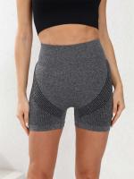 Yoga de cintura alta sin costuras para mujer, entrenamiento de compresión atlética, levantamiento de melocotón, pantalones cortos transpirables de secado rápido Fiess Booty - details 0