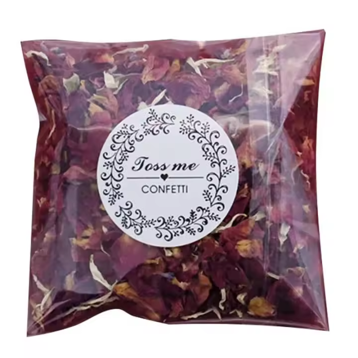 Confeti Natural seco wer pétalo de rosa roja Pop boda cumpleaños DIY decoración regalo suministros de fiesta biodegradables - 1