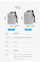 Mochila para Laptop de Doble Capa de Almohadilla de Aire Impermeable, Resistente al Desgaste, Estilo Sencillo y Elegante para Hombres y Mujeres Viaje de Negocios Casual para Primavera/Verano - details 17