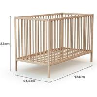 Cuna bebe madera 60 x 120-124 x 64,5 x 82 cm - details 8