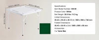 SucceBuy Mesa Mahjong, mesa de dominó plegable para 4 jugadores con tablero verde resistente al desgaste, mesa de cartas cuadrada portátil - details 6