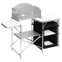 Mesa de Camping Plegable de Aluminio Cocina de Viaje con Bolsa Almacenamiento de Cocina BBQ Picnic - details 1