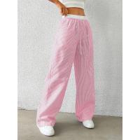 Pantalones de pierna ancha tejidos a rayas informales para mujer Otoño Invierno 2024 pantalones informales elegantes de longitud completa ropa Y2K ropa de calle - details 11