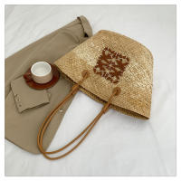 Bolso de Mano de Paja Tejido a Mano Bolso de Playa de Hombro para Vacaciones de Gran Capacidad - details 30