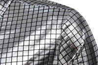 Camisa de Hombre con Estampado Cuadrado a la Moda para Primavera Manga Larga de Poliéster para Escenario Banqueta y Nightclub - details 12
