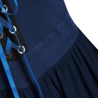 Vestido De Mujer Talla Grande Hombros Descubiertos Con Alas De Mariposa Estilo Gótico Para Halloween Vestido Elegante De Cintura Media Polyester - details 18