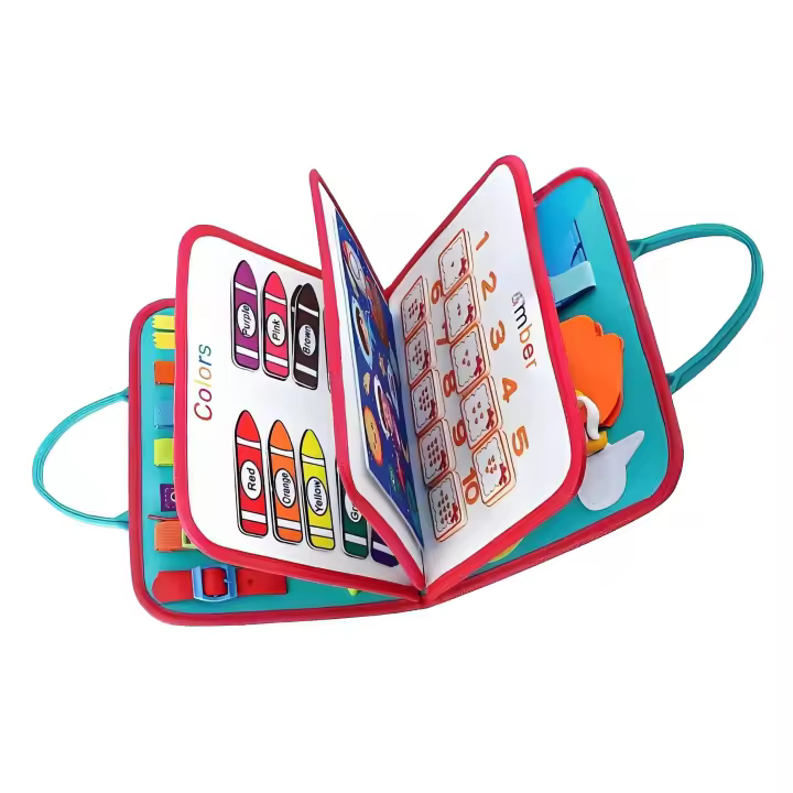 Tablero de aprendizaje sensorial para niños Juguetes de aprendizaje temprano Tableros ocupados de fieltro - 1
