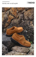 Nuevo estilo británico versátil zapatos Munk zapatos de vestir casual fondo plano tendencia hebilla zapatos de los hombres. - details 9