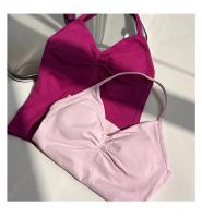 Chaleco deportivo sin costuras para mujer, camiseta sin mangas Sexy para Yoga, Top de Fitness para gimnasio, camisola con tirantes cruzados, sujetador para correr, ropa de Yoga para mujer - details 6