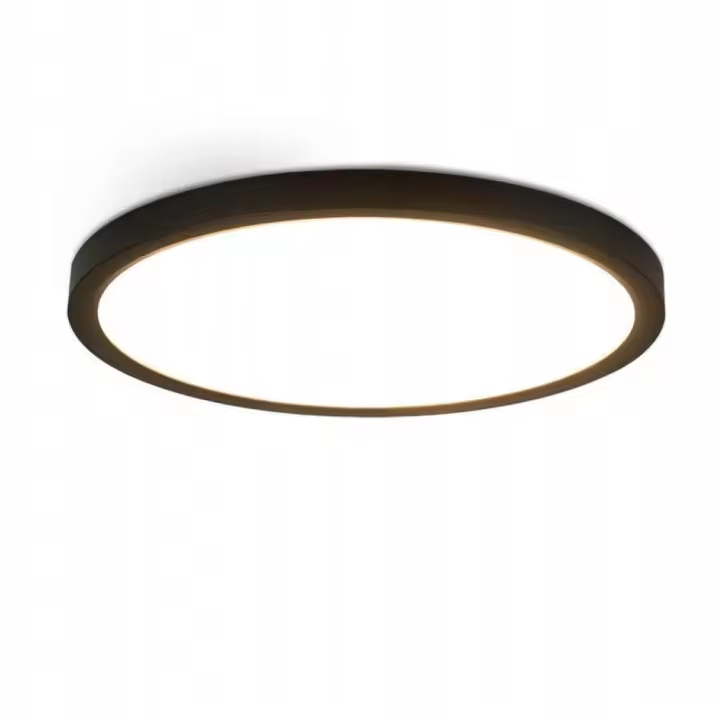 CBJKTX Plafón LED plano Ø 30 cm 24 W redondo negro 3000 K Plafón moderno para cocina baño pasillo dormitorio - 1