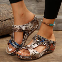 Sandals Women Retro Heels Sandals for Summer Shoes Women Slip on Wedge Sandalias Mujer Soft Heeled Slippers Indoor Outdoor - details 7
