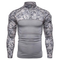 Camiseta de Hombre al Estilo Europeo con Bolsillo de Cuello Empalmado Camuflaje de Fitness para Exteriores Material Exterior de Poliéster - details 7