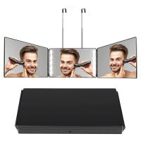 Espejo de 3 vías plegable transfronterizo pogonotomía auto-Corte traje cosmético espejo colgante espejo portátil con soporte esp - details 0