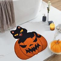 Felpudo de Halloween, alfombra de imitación de cachemira, absorbente y antideslizante para baño, resistente a las manchas y al desgaste, decoración de Halloween - details 5