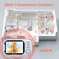 Awapow 3.5Inch Video Baby Monitor With Camera High HD Wireless Baby Nanny Security Camera Night Vision Temperature Monitoring - details 9
