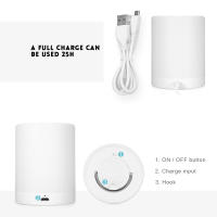 Lámpara LED de noche con Control táctil, atenuador de inducción inteligente, regulable, RGB, cambio de Color, recargable - details 2