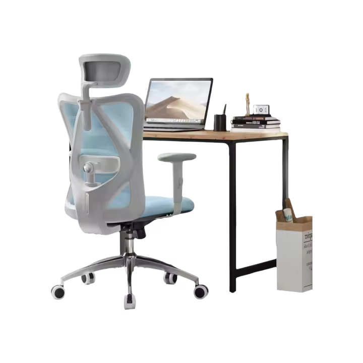 Silla de Oficina Ergon¨®Mica Silla de Escritorio Ajustable con Resalto Lumbar y Soporte para Cabeza - 1