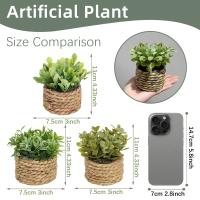 Plantas Artificiales de Eucalipto Pila de Césped Tejida de 11cm Material PE Decoración del Hogar - details 3