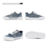 Nuevos Zapatos Vaqueros Azules para Hombre Cómodos Zapatos Vulcanizados con Cordones - details 21