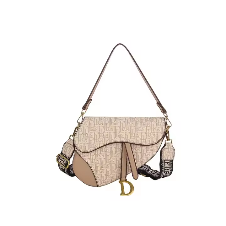Bolso bandolera estampado con letras para mujer, bolso cruzado informal, bolso de hombro ancho y cómodo - 1