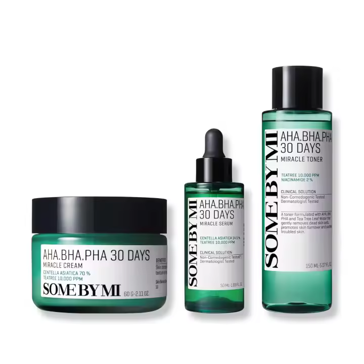 SOME BY MI Tónico, crema y suero milagroso de 30 días - AHA BHA PHA - 1