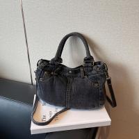Bolso de Mano Vintage Bolso Cruzado Retro Jeans con Cierre Magnético, Correa Desmontable y Diseño de Cinturón Bolso de Almacenamiento Functional para Viajes, Trabajo, Uso Diario Bolso de Hombro Azul/Negro Duradero - details 0