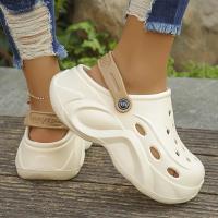 Sandalias tipo zuecos con plataforma gruesa para mujer, zapatos de playa con suela suave y gruesa para jardín, zapatillas antideslizantes con cuña de Eva, verano 2024 - details 3