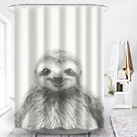 Cortinas De Ducha divertidas para baño, decoración con ganchos, impermeables, 3D tela De poliéster, lindo gato, dinosaurio - details 23