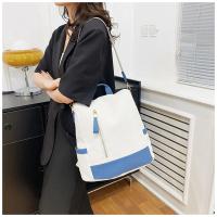 Mochila impermeable de tela Oxford con costuras para mujer, antirrobo, cremallera trasera, mochila escolar para niñas, mochila informal de viaje de un solo hombro - details 14