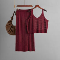 BGTEEVER, conjunto de falda informal de punto de 2 piezas para mujer, camisola sin mangas y paquete de faldas a la cadera para primavera y verano, trajes femeninos - details 7