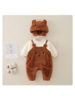 Conjunto de Invierno para Bebés y Niños Pequeños Ropa de Harén de Terciopelo Grueso de Una Pieza - details 2
