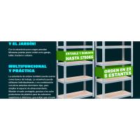 Estantería metálica organizador de taller estanterias cargas pesadas taller sótano trastero