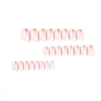 Kit de Manicura Casera Brillante Uñas Artificiales Medianas con Brillo de Rosa Nude - details 5