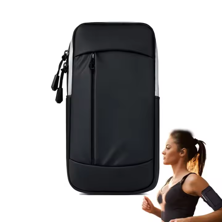 Brazalete para teléfono móvil, bolsa para el brazo, soporte para llaves, bolsa deportiva, correa ajustable, impermeable, para correr - 1