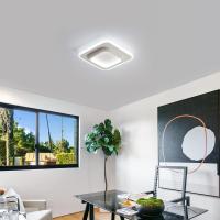 Goeco Lámpara de Techo Cuadrada Moderna Iluminación Nórdica de 21W Lentes LED Montaje Semi-flush - details 5