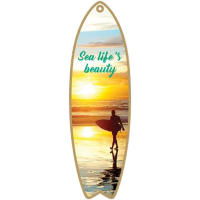 Cartel colgante de madera para tabla de surf, cartel de pared para playa, decoración del hogar, cafetería y Bar, temática de verano al aire libre - details 2
