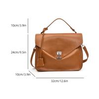 Bolso cruzado de moda para mujer Correa ajustable, cierre con tijera, linado de nylon, gran capacidad, versátil para viajes y compras Sin patrón, color sólido - details 1