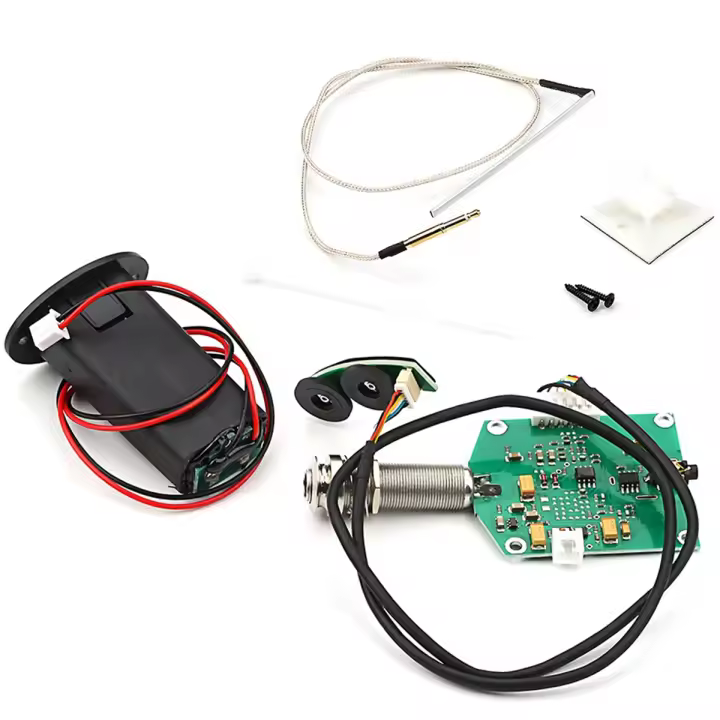 ECUALIZADOR DE GUITARRA, pastilla piezoeléctrica, sistema de preamplificador integrado para guitarra acústica - 1