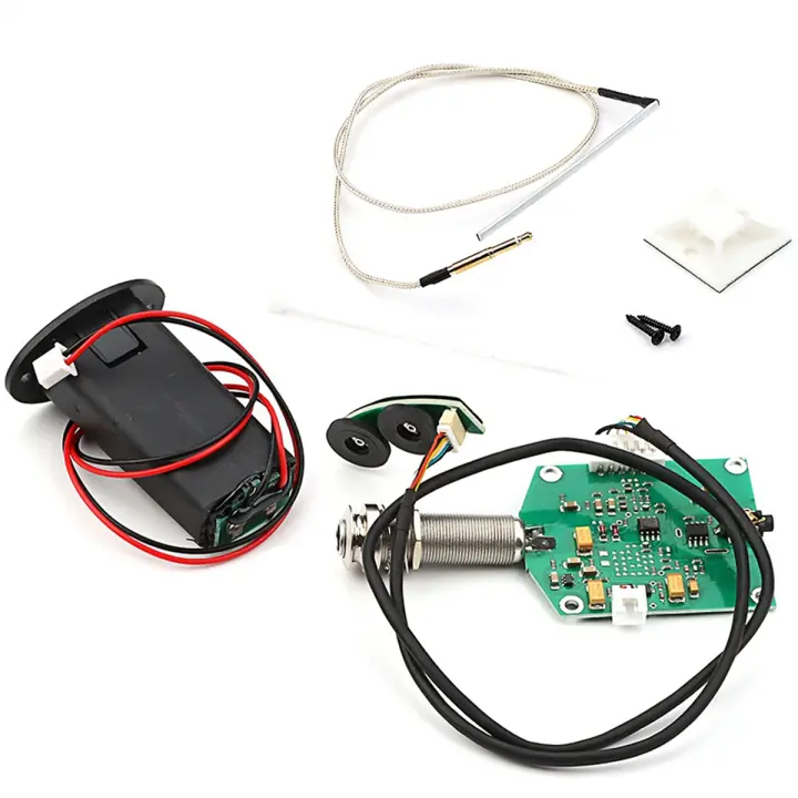 ECUALIZADOR DE GUITARRA, pastilla piezoeléctrica, sistema de preamplificador integrado para guitarra acústica - 1