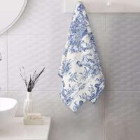 Toile De Jouy Toalla Algodón Francés Azul Marino Baño Ducha Deportes Yoga Toallas - details 30