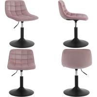 Taburete de Maquillaje Elegante Altura Ajustable, Giratorio, Resalto de Terciopelo, Para Cocina y Peluquería - details 2
