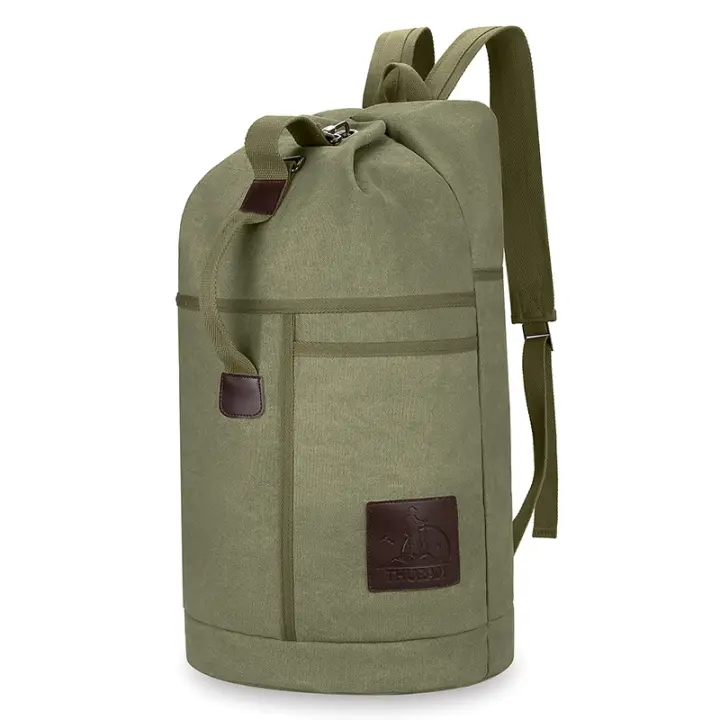 Outdoor Sports Bag  Rucksack Canvas Backpacks  School Bag Hiking Travel Backpacks Bucket Bag - 1